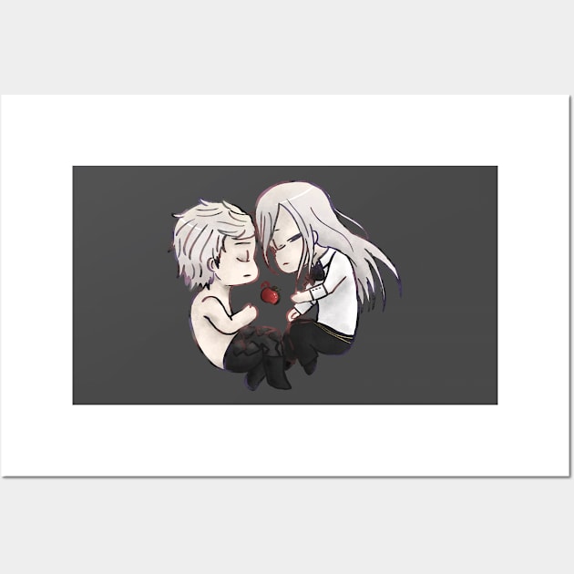 Chibi Adam & Eve- Nier Automata Wall Art by anico-art